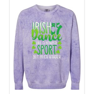 Irish Dance Dancing St Patrick's Day Shamrock Proudd Dancer Colorblast Crewneck Sweatshirt