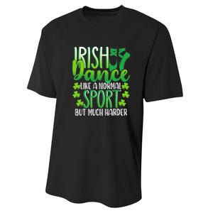 Irish Dance Dancing St Patrick's Day Shamrock Proudd Dancer Performance Sprint T-Shirt