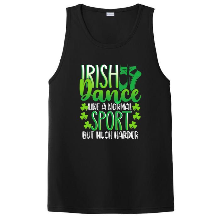 Irish Dance Dancing St Patrick's Day Shamrock Proudd Dancer PosiCharge Competitor Tank