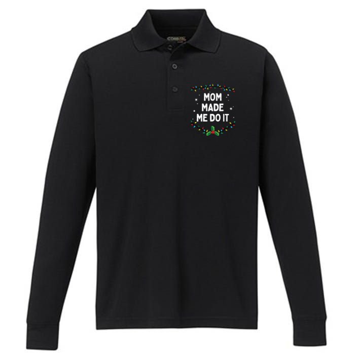 I Dont Do Matching Christmas Outfits Mom Made Me Do It Performance Long Sleeve Polo