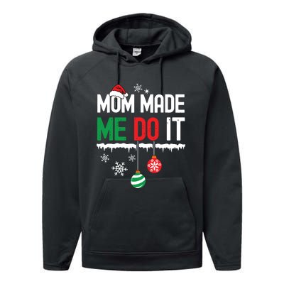 I Dont Do Matching Christmas Outfits Mom Made Me Do It Funny Performance Fleece Hoodie