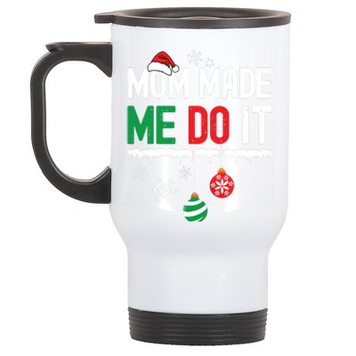 I Dont Do Matching Christmas Outfits Mom Made Me Do It Funny Stainless Steel Travel Mug