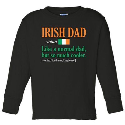 Irish Dad Definition Father’s Day Daddy Father Love Toddler Long Sleeve Shirt