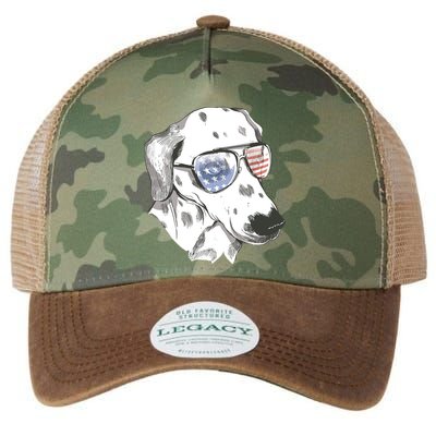 Independence Day Dalmatian Dog Legacy Tie Dye Trucker Hat