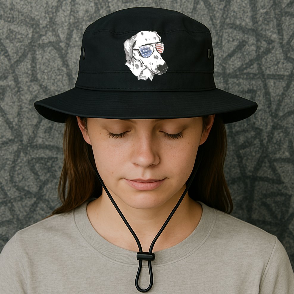 Independence Day Dalmatian Dog Bucket Hat