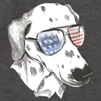 Independence Day Dalmatian Dog Vector Backpack