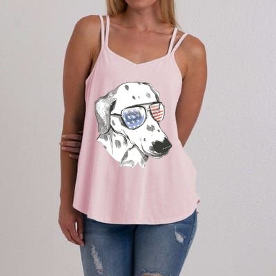 Independence Day Dalmatian Dog Women's Strappy Tank