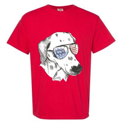 Independence Day Dalmatian Dog Garment-Dyed Heavyweight T-Shirt