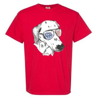 Independence Day Dalmatian Dog Garment-Dyed Heavyweight T-Shirt