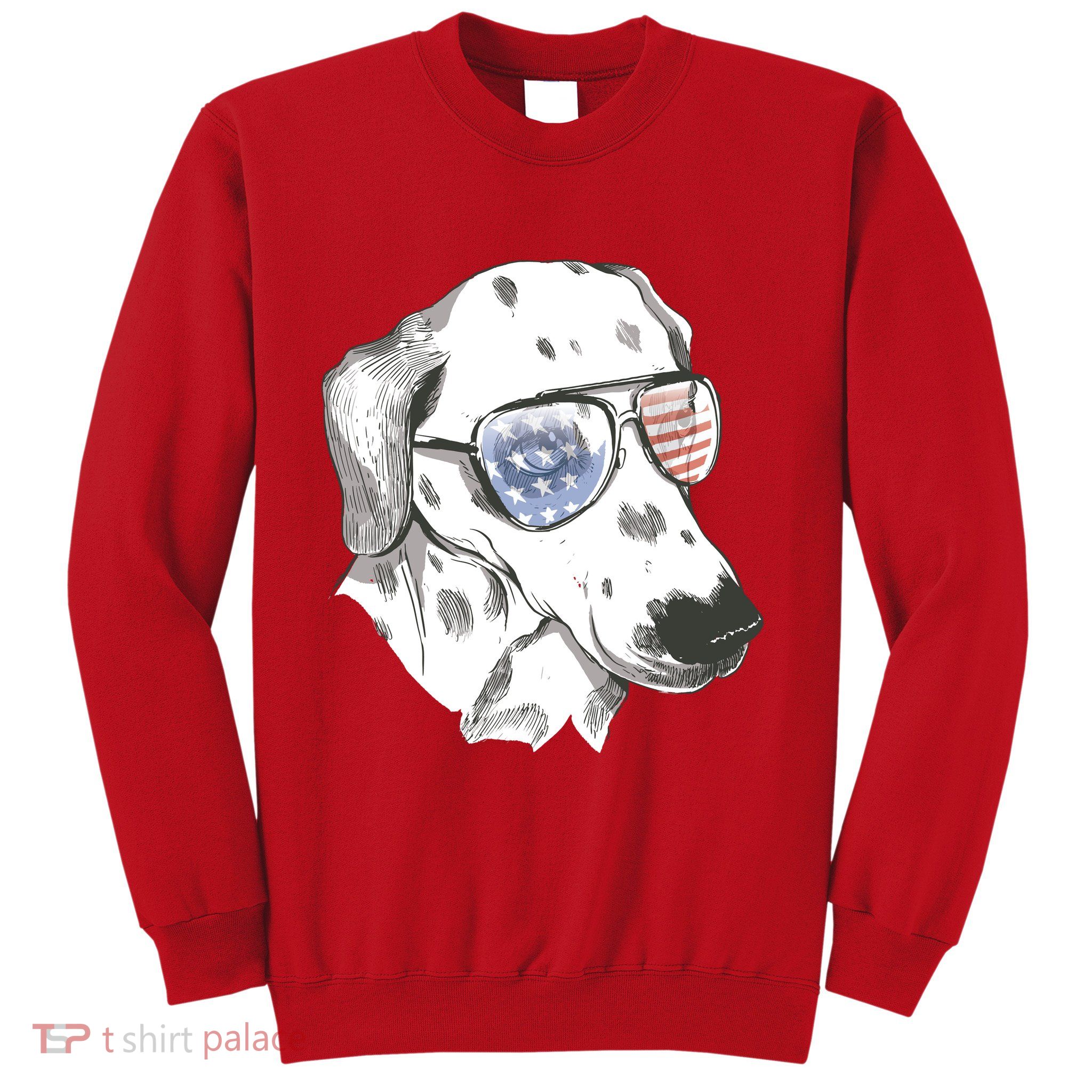 Independence Day Dalmatian Dog Sweatshirt