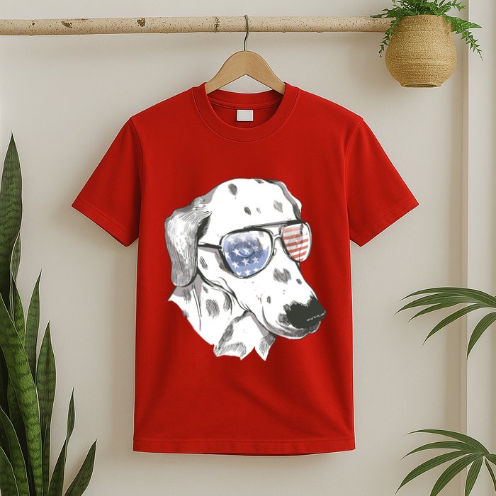 Independence Day Dalmatian Dog T-Shirt