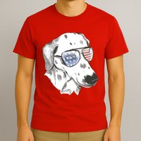 Independence Day Dalmatian Dog T-Shirt