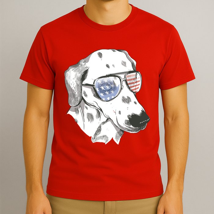 Independence Day Dalmatian Dog T-Shirt