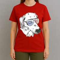 Independence Day Dalmatian Dog T-Shirt