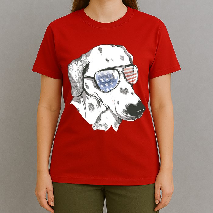 Independence Day Dalmatian Dog T-Shirt