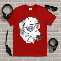 Independence Day Dalmatian Dog T-Shirt