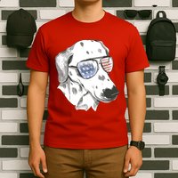 Independence Day Dalmatian Dog T-Shirt