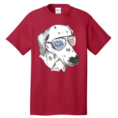 Independence Day Dalmatian Dog Tall T-Shirt