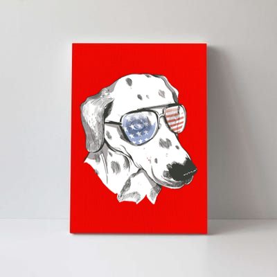 Independence Day Dalmatian Dog Canvas