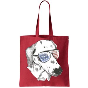 Independence Day Dalmatian Dog Tote Bag