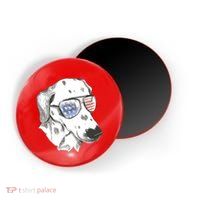Independence Day Dalmatian Dog Magnet