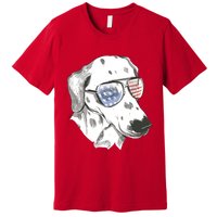 Independence Day Dalmatian Dog Premium T-Shirt