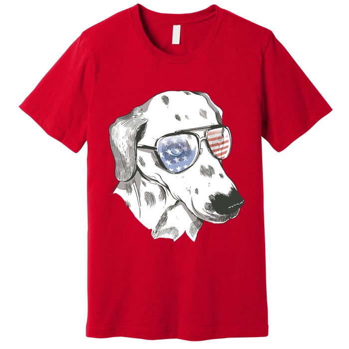 Independence Day Dalmatian Dog Premium T-Shirt