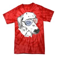 Independence Day Dalmatian Dog Tie-Dye T-Shirt