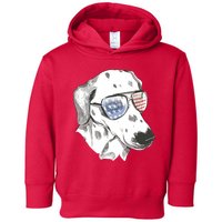 Independence Day Dalmatian Dog Toddler Hoodie