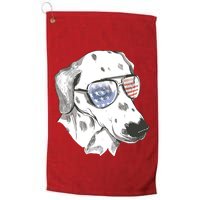Independence Day Dalmatian Dog Golf Towel