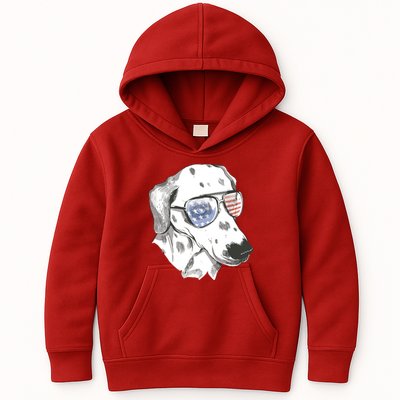 Independence Day Dalmatian Dog Kids Hoodie