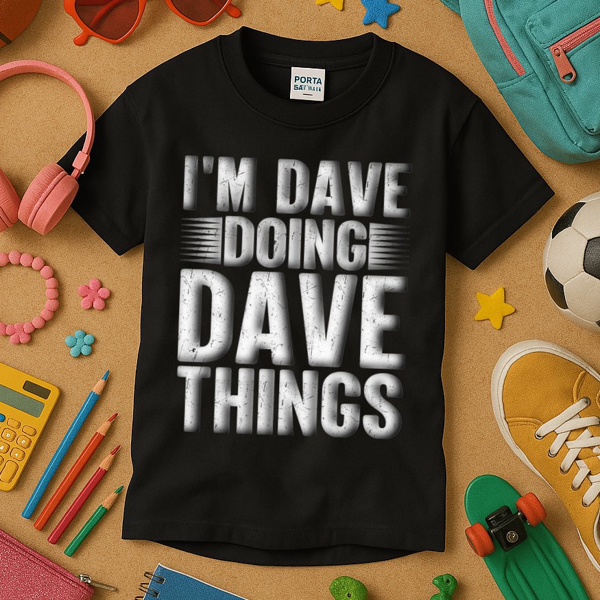 I'm Dave Doing Dave Things Funny First Name Dave Gift Idea Kids T-Shirt