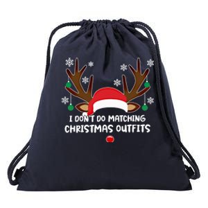 I Don't Do Matching Christmas Outfits Couples Matching Tee Meaningful Gift Drawstring Bag