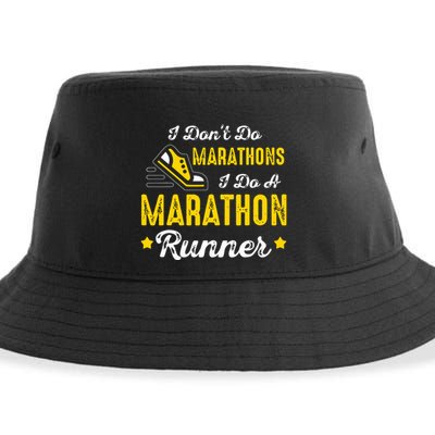 I Dont Do Marathons I Do A Marathon Runner Sustainable Bucket Hat