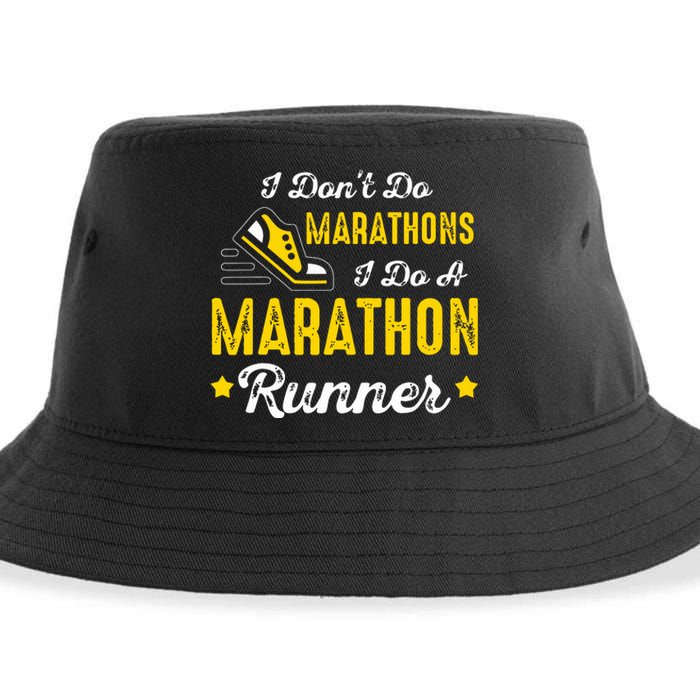 I Dont Do Marathons I Do A Marathon Runner Sustainable Bucket Hat