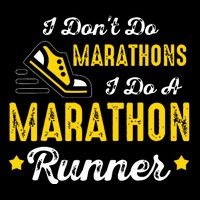 I Dont Do Marathons I Do A Marathon Runner Drawstring Bag