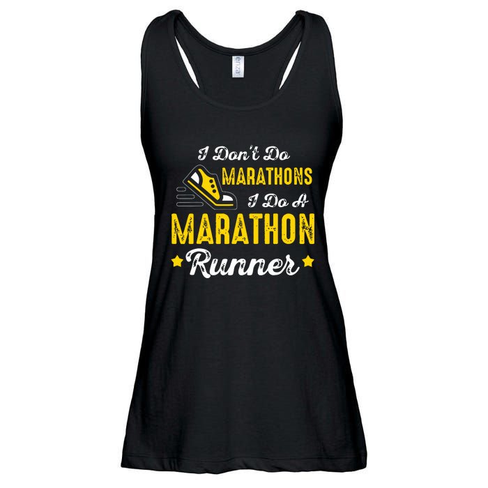 I Dont Do Marathons I Do A Marathon Runner Ladies Essential Flowy Tank