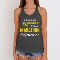 I Dont Do Marathons I Do A Marathon Runner Women's Knotted Racerback Tank