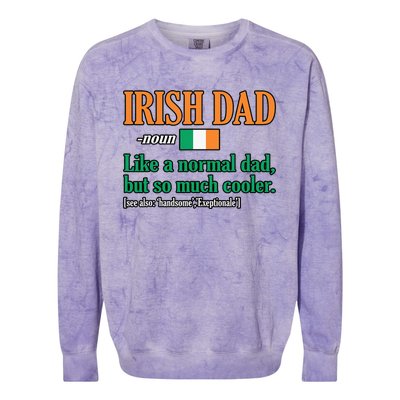 Irish Dad Definition Father’s Day Daddy Father Love Colorblast Crewneck Sweatshirt