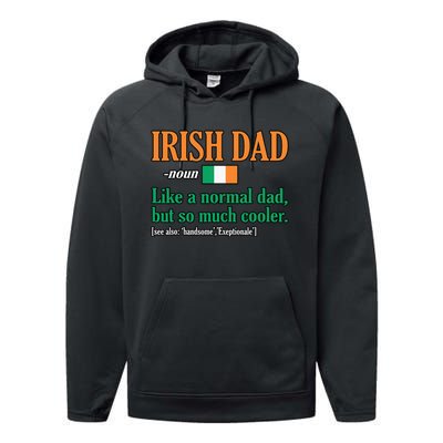 Irish Dad Definition Father’s Day Daddy Father Love Performance Fleece Hoodie