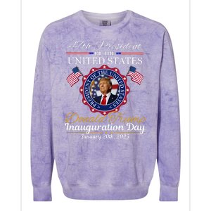 Inauguration Day Donald Trump 2025 Colorblast Crewneck Sweatshirt