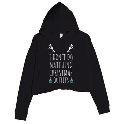 I Don't Do Matching Christmas Outfits But I Do Couples Gift Crop Fleece Hoodie