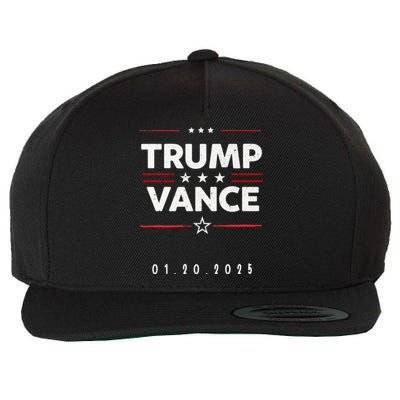 Inauguration Day Date 47th President Donald Trump 2025 Vance Wool Snapback Cap