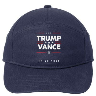 Inauguration Day Date 47th President Donald Trump 2025 Vance 7-Panel Snapback Hat