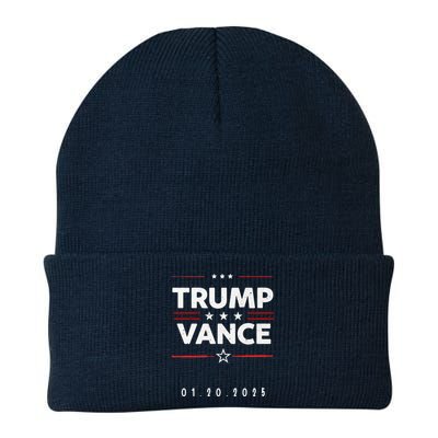 Inauguration Day Date 47th President Donald Trump 2025 Vance Knit Cap Winter Beanie