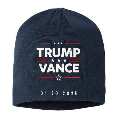 Inauguration Day Date 47th President Donald Trump 2025 Vance Sustainable Beanie