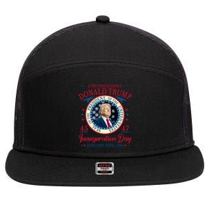 Inauguration Day Donald Trump 2025 7 Panel Mesh Trucker Snapback Hat