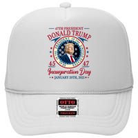 Inauguration Day Donald Trump 2025 High Crown Mesh Back Trucker Hat