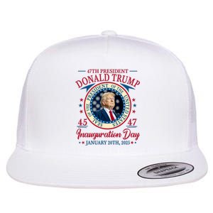 Inauguration Day Donald Trump 2025 Flat Bill Trucker Hat