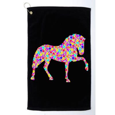 International Dot Day Colorful Dotted Horse Cute Gift Platinum Collection Golf Towel